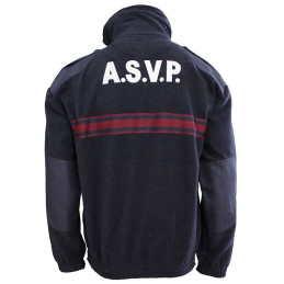 Pull polaire ASVP 3 Bandes Bordeaux "Bluelight" DMB