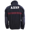 Pull polaire ASVP 3 Bandes Bordeaux "Bluelight" DMB