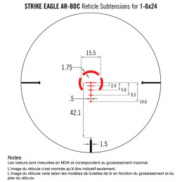 Lunette de visée STRIKE EAGLE 1-6 x 24 Vortex