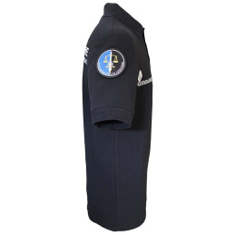 Polo Gendarmerie Criminalistique Numérique Noir brodé avec supports Velcro