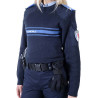 Pull Police Municipale brodé col rond