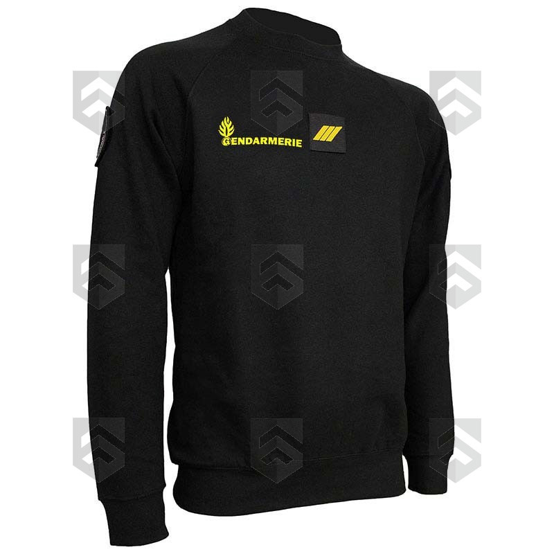 Sweat Shirt Raglan Gendarmerie Mobile Homme avec Supports Velcro
