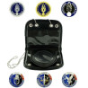 Porte-carte Tour de Cou + Porte-médaille de Ceinture Cuir + Médaille Gendarmerie