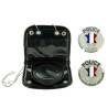 Porte-carte Tour de Cou + Porte-médaille de Ceinture Cuir + Médaille Police