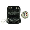 Porte-carte Tour de Cou + Porte-médaille de Ceinture Cuir + Médaille Police Municipale
