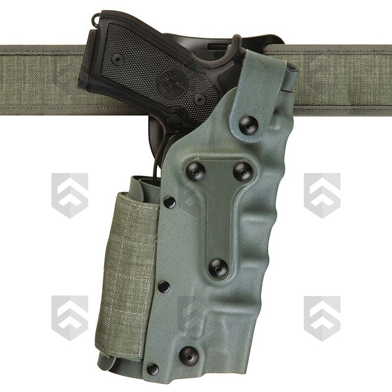 Holster de ceinture Mod. 3280 Safariland pour Beretta 92F avec lampe Vert Foliage