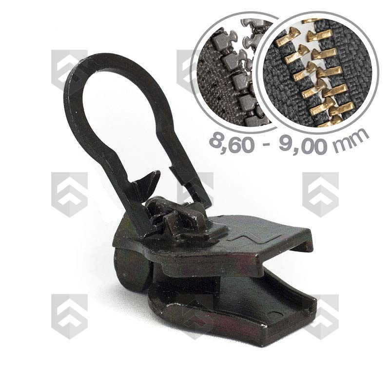 Curseur Zlideon 10A fermeture zip métallique/plastique noir