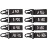 Porte-clés tactique Groupe Sanguin Miltec Noir