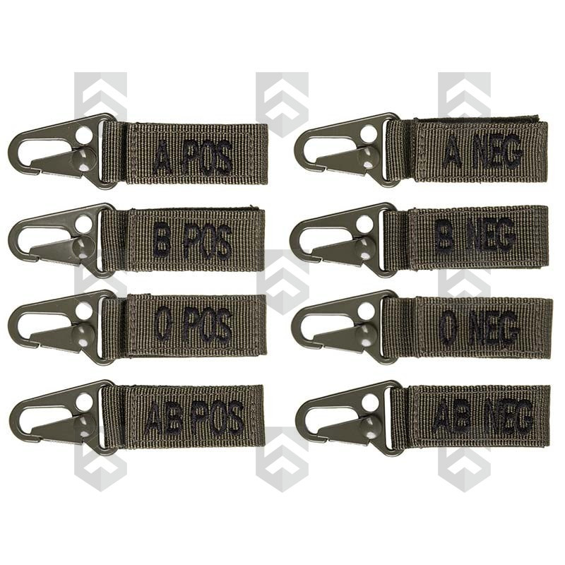 Porte-clés tactique Groupe Sanguin Miltec Vert OD