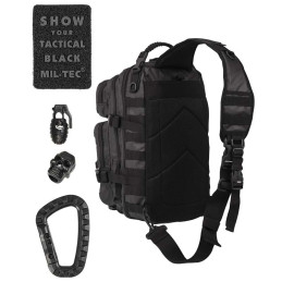 Sac bandoulière 29L Assault Pack Tactical Miltec Noir
