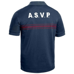 Polo ASVP Respirant Manches Courtes Bleu Marine PM ONE