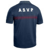 Polo ASVP Respirant Manches Courtes Bleu Marine PM ONE