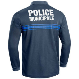 Polo Police Municipale Respirant Manches Longues Bleu Marine PM ONE