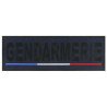 Bande basse visibilité brodée Gendarmerie 10 x 30 cm Liseré Tricolore