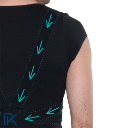 Tee-shirt pédagogique pour la posture Lyne Up PERCKO Noir