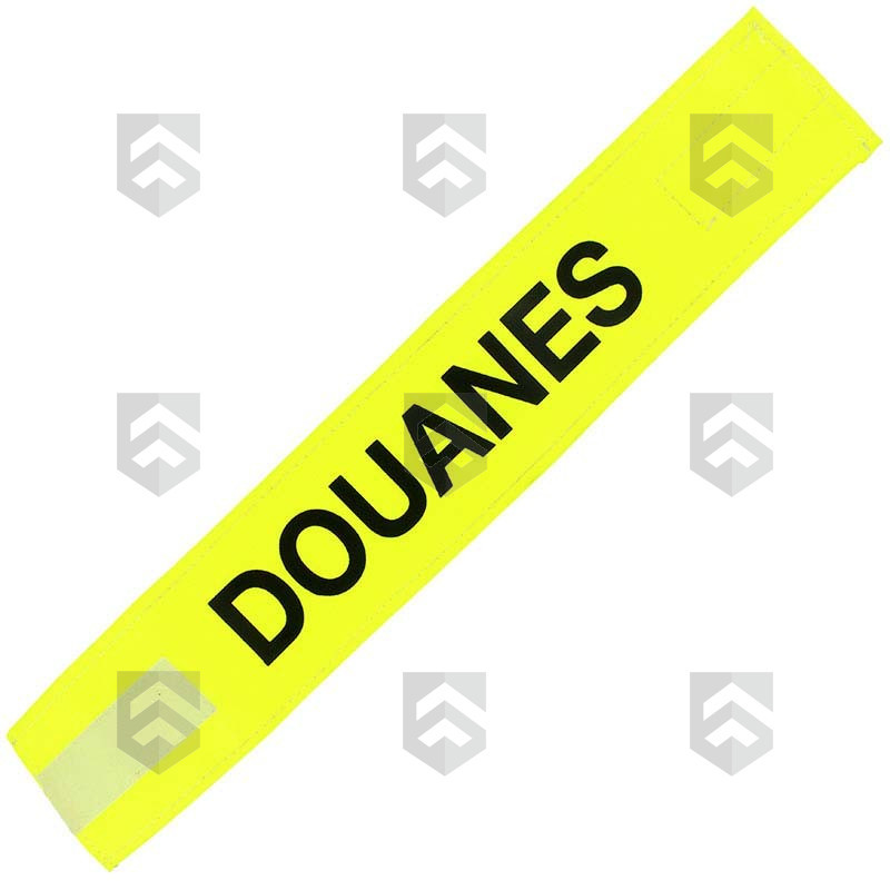 Brassard Douanes Fluorescent Jaune