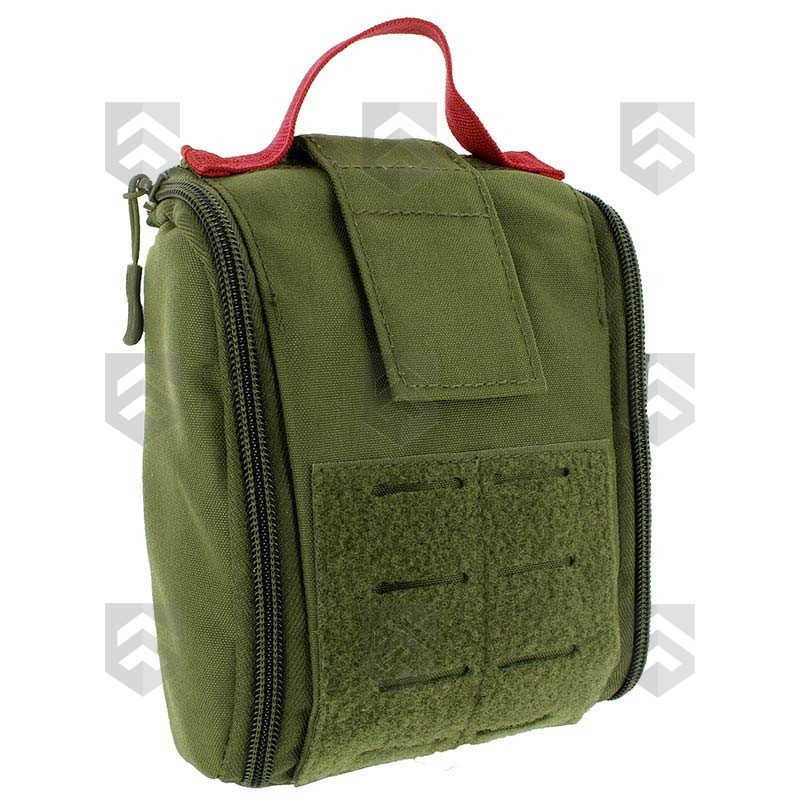 Pochette 1er Secours IFAK pré-équipée Laser Cut Miltec Vert OD