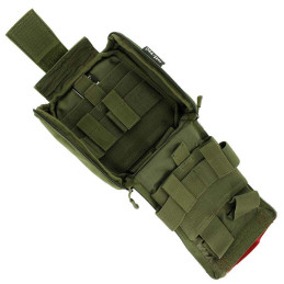 Pochette 1er Secours IFAK pré-équipée Laser Cut Miltec Vert OD