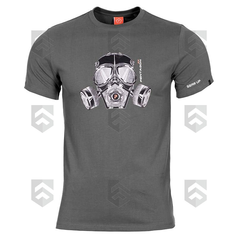 T-shirt manches courtes Pentagon Gas Mask Wolf Grey
