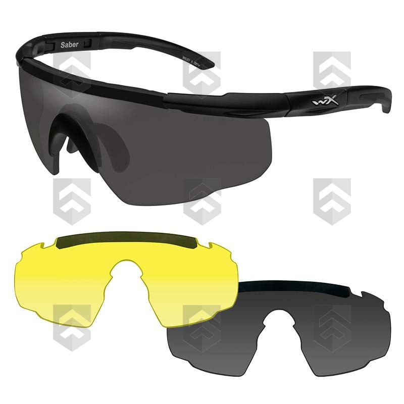 Pack Lunettes Balistiques Saber Adv WILEY X Jaune/Fumé