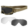 Pack Masque Balistique Spear WILEY X Tan Incolore/Fumé