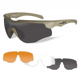 Pack Lunettes Balistiques Rogue Comm WILEY X Tan Incolore/Ambré/Fumé