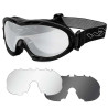 Pack Masque Balistique Nerve WILEY X Noir Incolore/Fumé