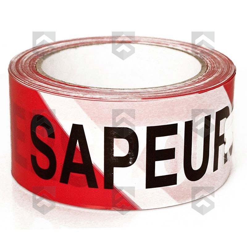 Rubalise à chevron rouge et blanc Sapeurs-Pompiers