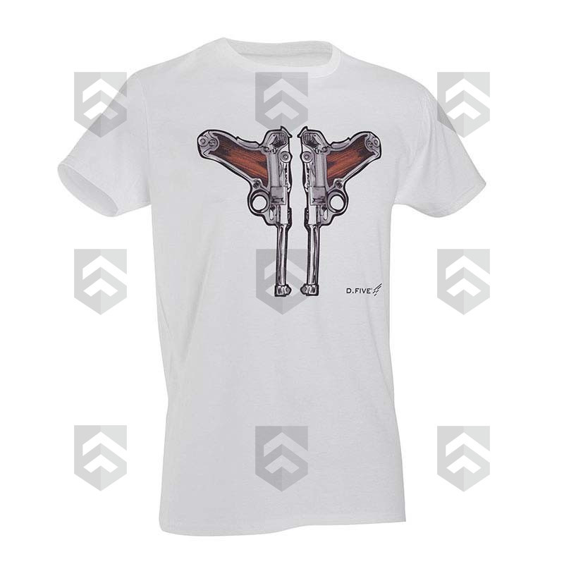 T-shirt manches courtes D.FIVE DEFCON 5 LUGER Blanc
