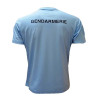T-shirt Imprimé Gendarmerie Départementale Bleu Ciel Respirant avec supports Velcro