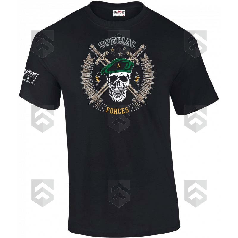 T-shirt manches courtes Summit Outdoor SPECIAL FORCES Noir
