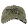 Casquette Brodée AH-64 Apache Vert Délavé