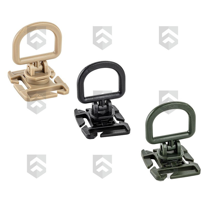 Anneau D-Ring Rotatif avec Fixation pour Passant MOLLE