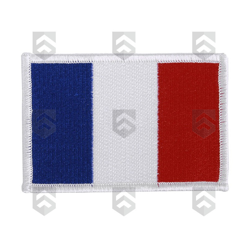 Ecusson France Tricolore Rectangulaire Brodé