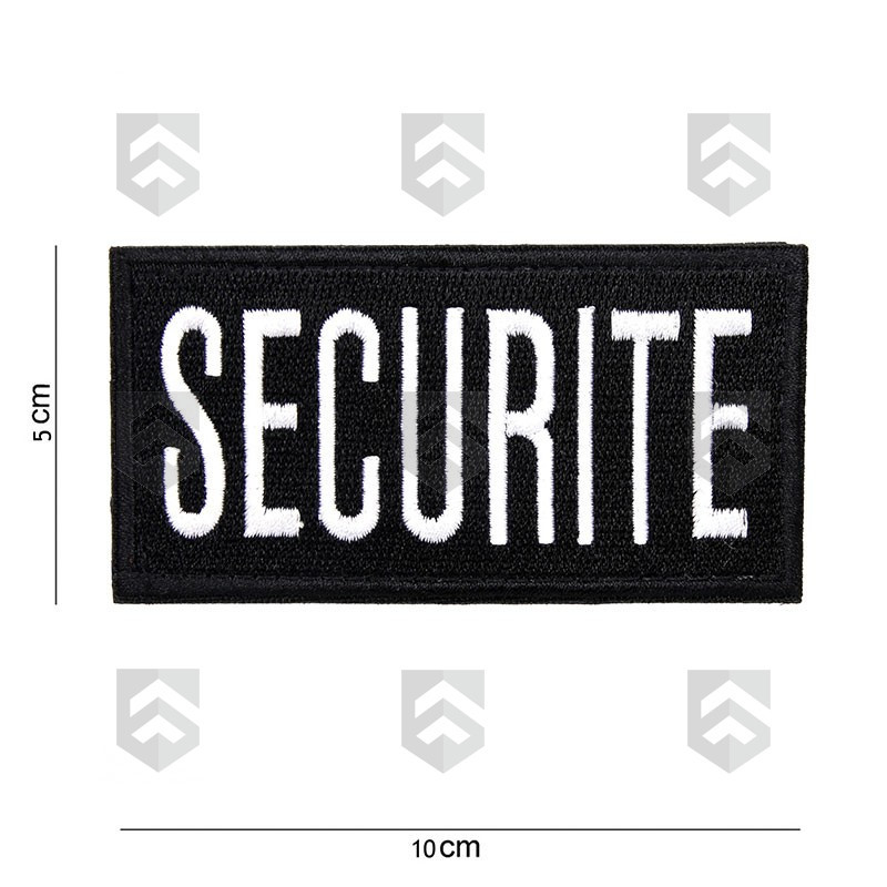 Écusson SECURITE Rectangulaire Brodé