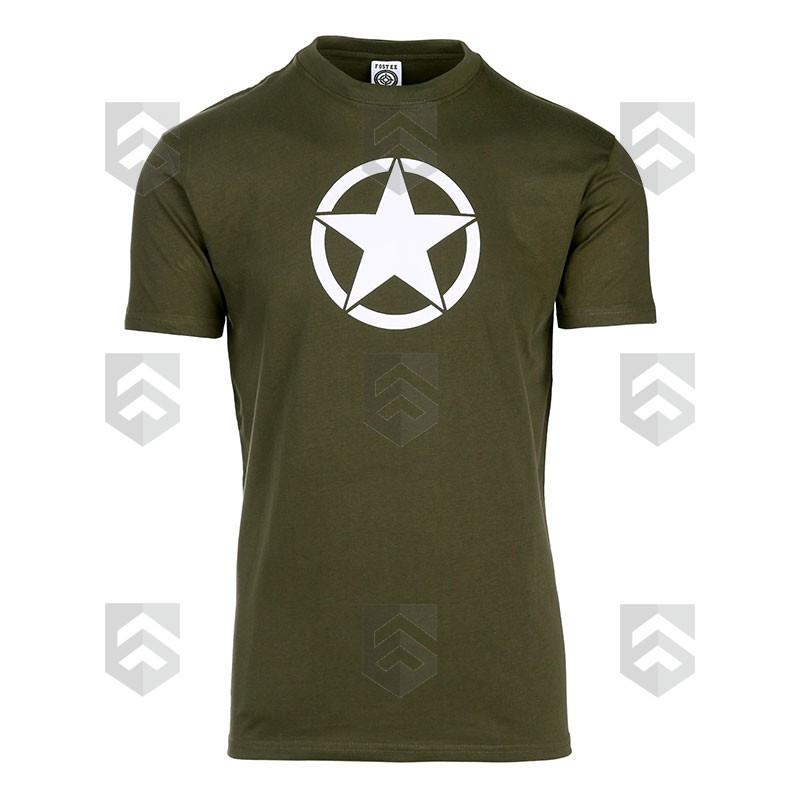T-shirt manches courtes Etoile des Alliés Fostex Vert OD