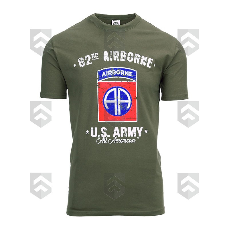 T-shirt manches courtes US Army 82nd Airborne Fostex Vert OD