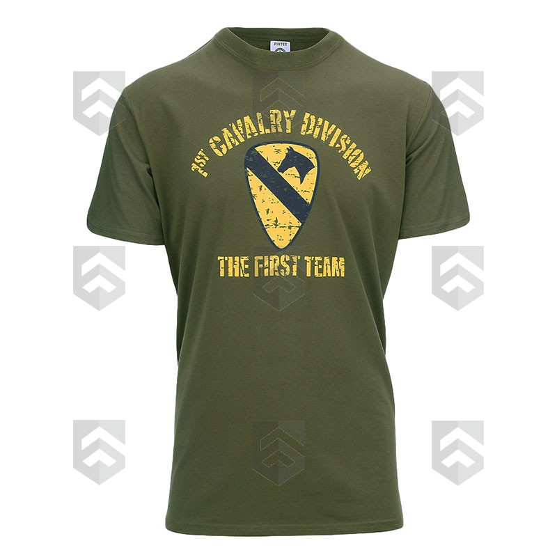 T-shirt manches courtes 1st Cavalry Division Fostex Vert OD