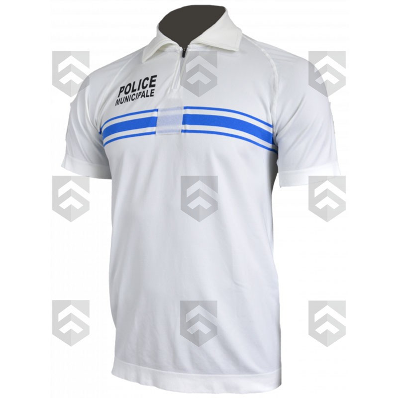 Polo Police Municipale Respirant Technical Line Summit Outdoor Blanc