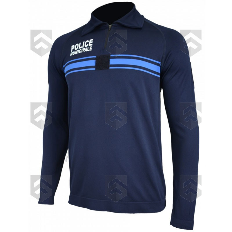 Polo Police Municipale Manches Longues Double Soft Technical Line Summit Outdoor Bleu Marine