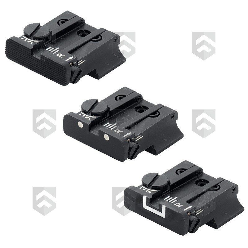 Mire arrière TPU ajustable LPA Sights pour Smith & Wesson Cal.10