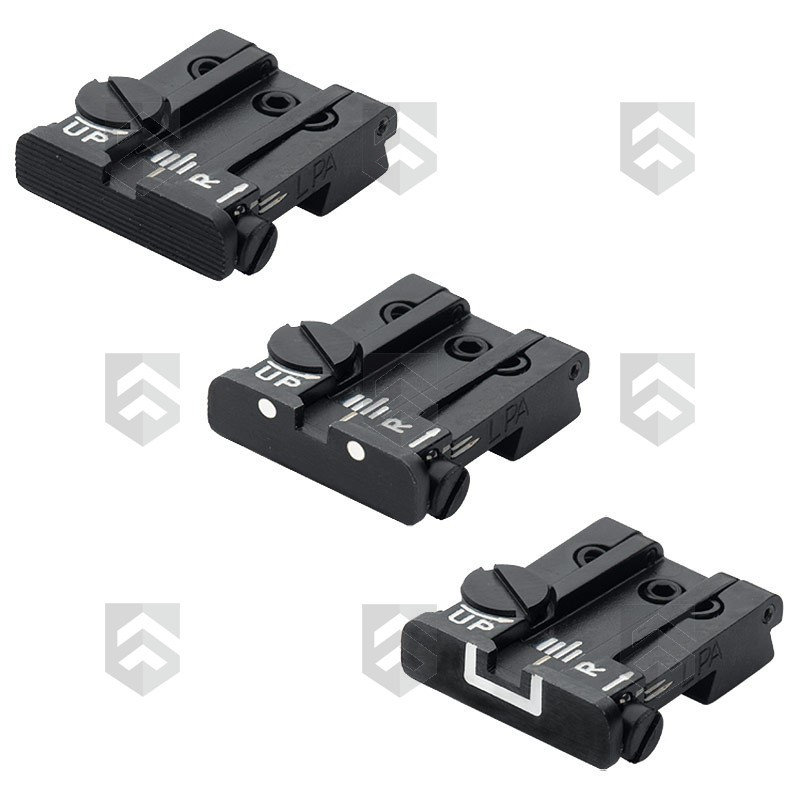Mire arrière TPU ajustable LPA Sights pour Colt Gov't 1911-A1