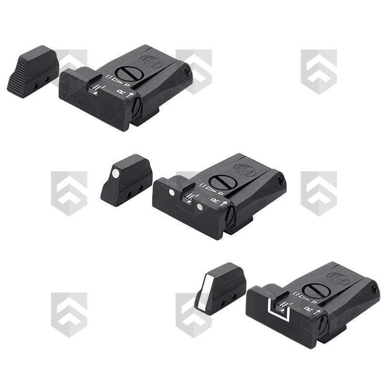 Mire arrière avec guidon SPR ajustable LPA Sights pour Beretta
