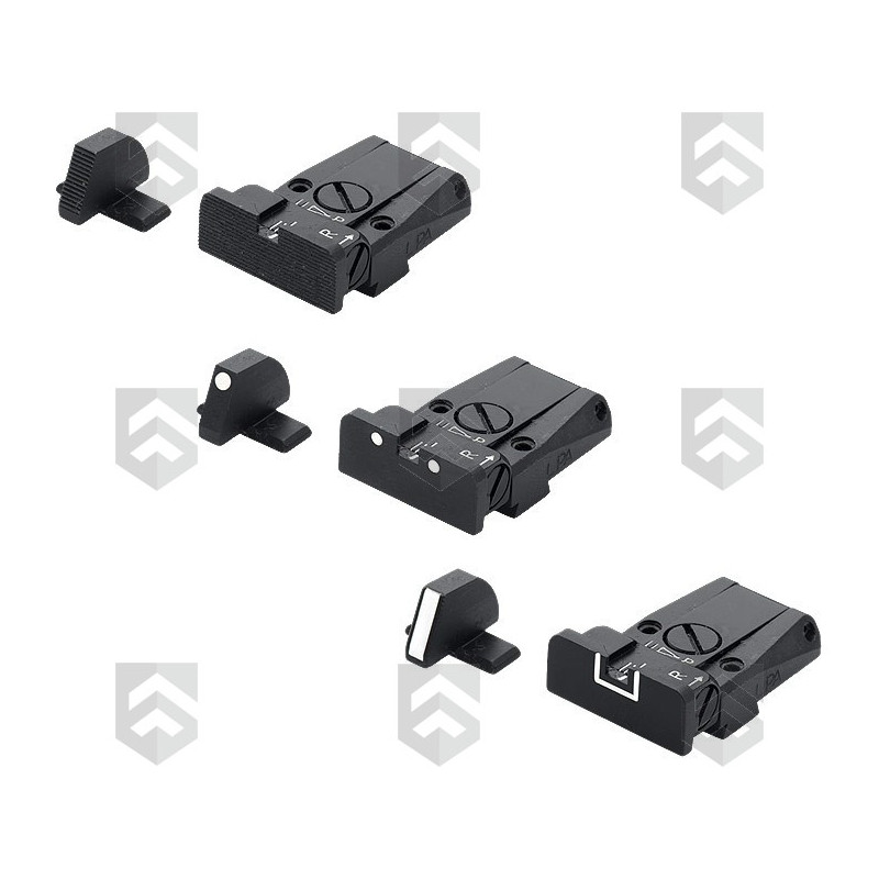 Mire arrière avec guidon SPR ajustable LPA Sights pour Sig Sauer P229-P320