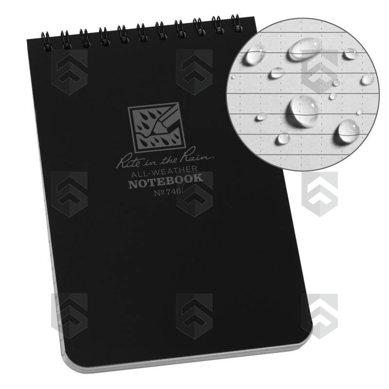 Carnet de notes tous temps Rite In The Rain Noir