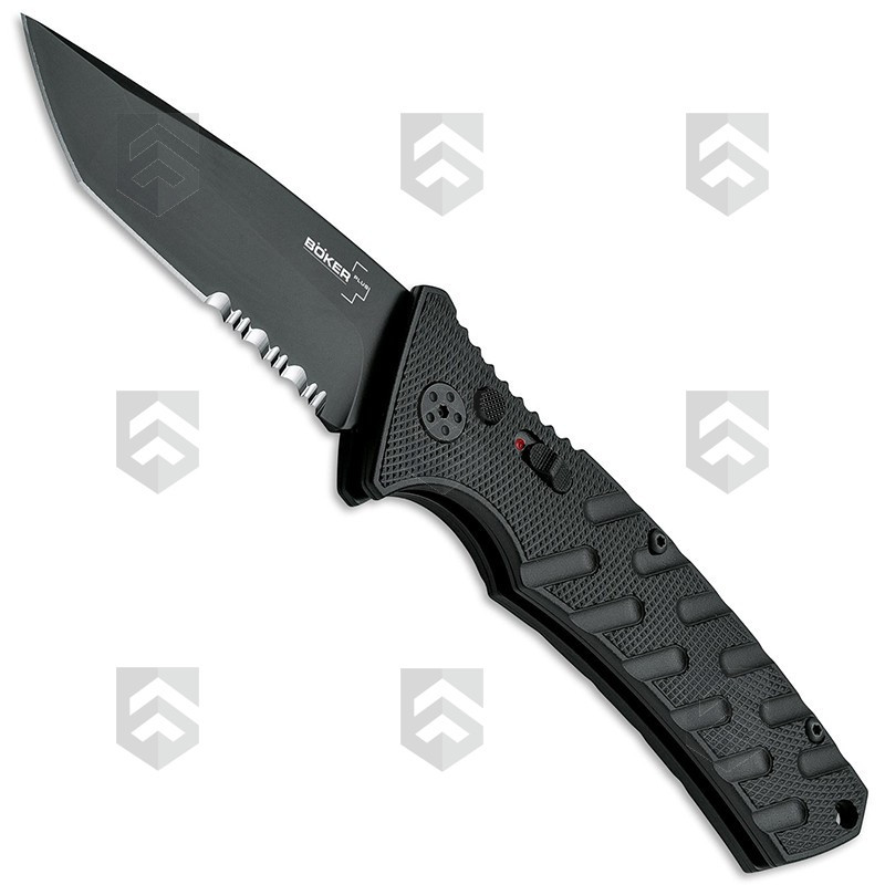 Couteau de poche Automatique Strike Tanto Böker Noir