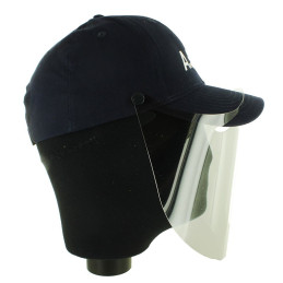 Casquette Brodée ASVP avec visière protection de lutte Covid 19 amovible