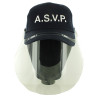 Casquette Brodée ASVP avec visière protection de lutte Covid 19 amovible