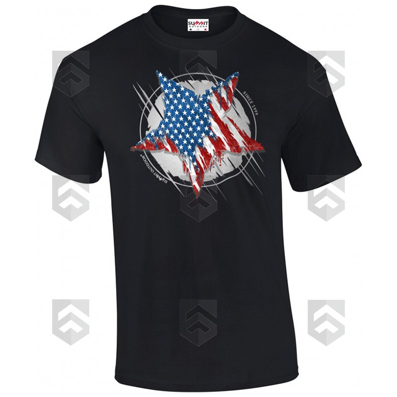 T-shirt manches courtes Summit Outdoor ETOILE US Noir