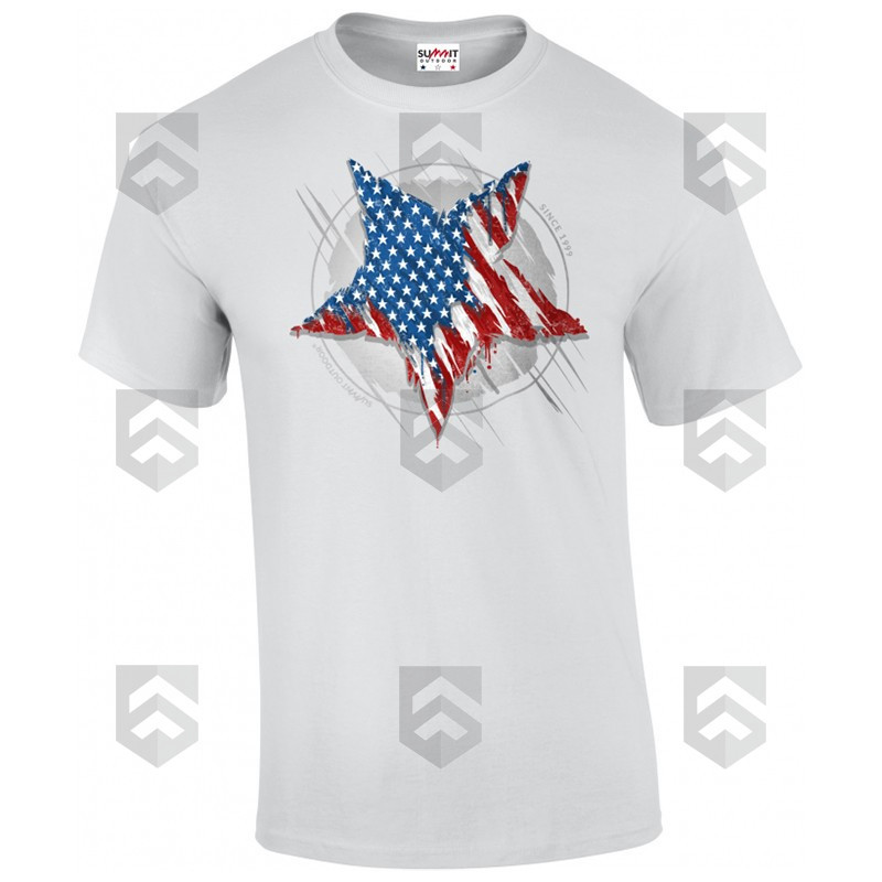 T-shirt manches courtes Summit Outdoor ETOILE US Blanc